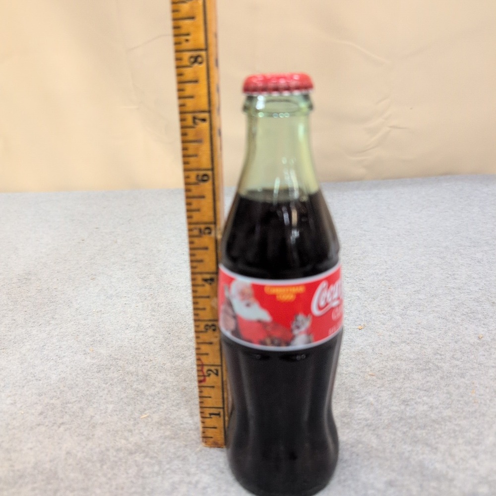 Vintage 1999 Coca-Cola Classic Christmas 8oz Glass Bottle Santa Claus Unopened - Picture 6 of 6